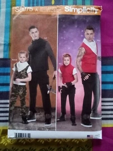 Simplicity Sewing Pattern 8975 Boys Men's Costumes Size XS-XL Uncut FF - Picture 1 of 2
