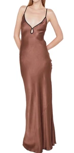 Bec + Bridge Women's Cedar City Maxi Dress 100% Viscose Size 6 Chocolate - Picture 1 of 10