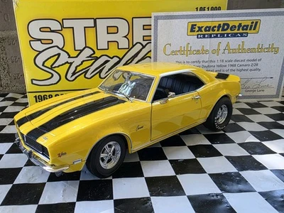 Exact Detail 1968 Chevy Camaro Z/28 Street Stalkerz 1:18 Diecast Yellow Car - Image 1 of 4