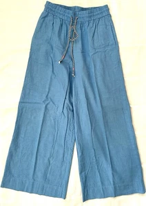 SUNDRY ALANA HOSE, HANF/BAUMWOLLMISCHUNG, AZUL (TÜRKISBLAU), GR. S, NEU MIT ETIKETT - Bild 1 von 14