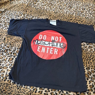 Camiseta de algodón con estampado Moschino Couture Do Not Enter talla M Foto 1 de 4