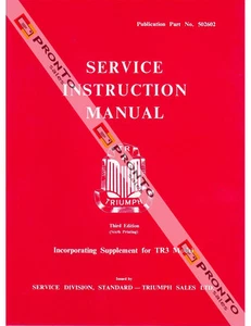 FACTORY WORKSHOP SERVICE REPAIR MANUAL BOOK TRIUMPH TR2 TR3 TR3A - Picture 1 of 2