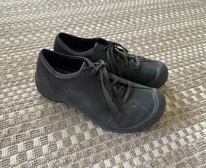 KEEN Barika Black Nubuck Leather Sneakers Lace-up Shoes Oxfords - women’s 8.5 - Picture 1 of 10