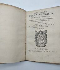 Giovanni Bratti, Discorso della vecchia et nuova medicina, 1592, alchimia