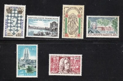 France 1966 SC# 1154 - 1159 - Six Different Stamps - M-NH Lot # 087 - Image 1 of 2