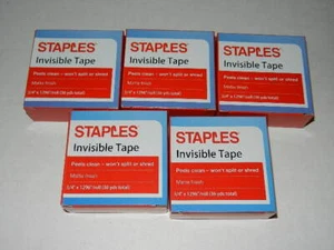 5 nuevos rollos de grapas cinta invisible 3/4" x 1296" por rollo (36 yardas cada uno) - Imagen 1 de 5