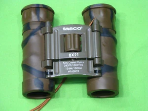 Tasco 8X21 Binoculars #165BCR Coated Optics 383ft/1000yds 126M/1000M Carry Case - Picture 1 of 8