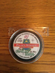 Palace Station 1.00 Corvette 50er Jahre Las Vegas, NV - 1953 Roadster Casino Chip - Bild 1 von 3
