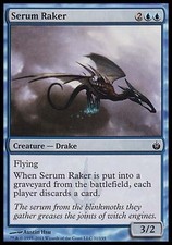 1x FOIL Serum Raker Mirrodin Besieged MtG Magic Blue Common 1 x1 Card Cards