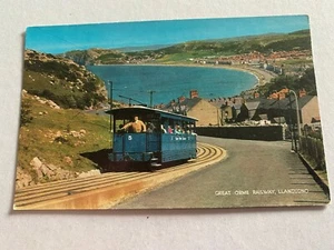 Great Orme Railway Postcard Llandudno Tram Train Seaside Town Scene J.Salmon - Picture 1 of 3