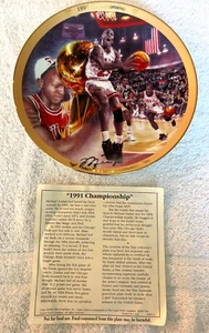 Michael Jordan 1991 Championship Collectors Plate Bradford Exchange w/COA - Picture 1 of 4