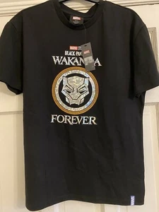 Black Panther Wakanda  Forever Licensed   Silver Colour Badge 2XL Tee Shirt - Picture 1 of 1