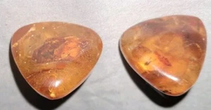 USSR Russian Sterling Silver 875 Cufflinks Pre 1956 Natural Amber cufflinks - Picture 1 of 8