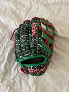 Wilson A2000 IG Exclusive Ugly Holiday Sweater Glove 11.5 + Beanie Sold Out - Picture 1 of 5