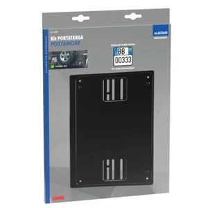 Portatarga Posteriore Quadrato In Acciaio Suv Fuoristrada Per Auto 310x240 Nero - Foto 1 di 5