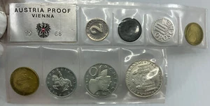 1968 Austria Wachau Woman 10 Schilling Proof Set of 8 Coins 2 are Silver i114834 - Picture 1 of 2