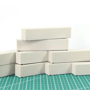 9pcs Uncolored N Scale 1:160 45ft Blank Shipping Container 45' Cargo Box - Picture 1 of 6