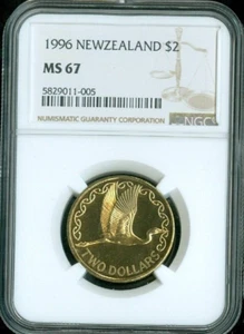 1996 New Zealand 2 Dollars $2 NGC MS67 Quality - Picture 1 of 2