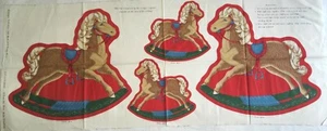 Cranston Fabric Panel OLD FASHIONED HOBBY HORSE 2 Christmas Toys or Decorations - Picture 1 of 9