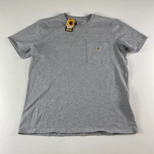 NWT Carhartt T Shirt Womens Large 12-14 Gray Loose Fit Pocket 103067 Ladies - Picture 1 of 10
