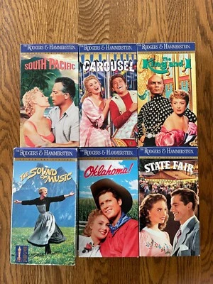 6 Rogers and Hammerstein VHS tapes, Sound of Music, South Pacific, Oklahoma + - Image 1 of 3
