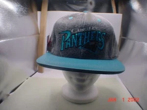 Carolina Panthers Vintage Leder Snapback Cap Mütze Neu mit Etikett - Bild 1 von 5