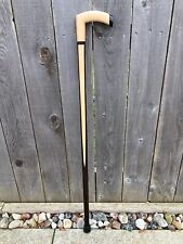 Handcrafted Walking Cane-The Curvelle-Hard Maple and Peruvian Walnut-41" or less