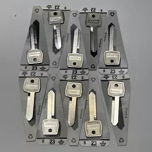 Lot of 10 Hillman Axxess+ 23 Brass Key Blanks Nickel Plated Cassette B Most Ford - Picture 1 of 7