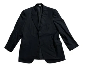 Brioni Escorial Wool Blazer Sport Coat Mens Navy Pin Stripe 3/2 Roll Italy 42R - Picture 1 of 16