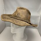 Hatquarters Usa Mens Outback Hat Brown Braided Band Leather Xl
