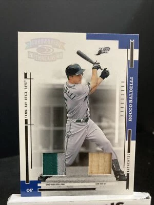 Rocco Baldelli 2004 Donruss Throwback Treads Double Patch 9/25 #188 NEAR MINT - Image 1 of 4