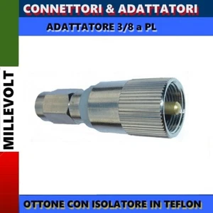 ADATTATORE CONNETTORE ANTENNA PL259 A 3/8 ADAPTER 3/8 PL259 CONNECTOR - Bild 1 von 2