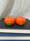 40s 50s VINTAGE MADE IN JAPAN CERAMIC FIRED ON GLAZE TOMATO SHAKERS Pumpkin