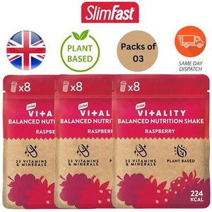 Slimfast Vitality Balanced Shake Nutrition Vitamins & Minerals 480g Packs of 3 - Picture 1 of 1