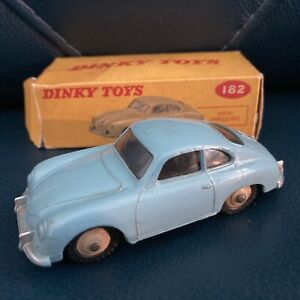 #182 VINTAGE DINKY TOYS PORSCHE 356A COUPE W/BOX MADE IN ENGLAND - TIME CAPSULE