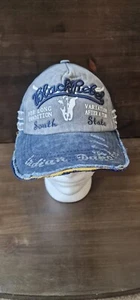 Herren Distressed Mode Denim Baseball Caps mit Buchstaben Muster Stickerei - Bild 1 von 4