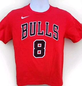 Zach LaVine #8 Chicago Bulls Boys Sz.XL Embellished T-Shirt,Red w/White & Black - Picture 1 of 5
