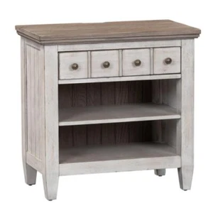 Heartland 1 Drawer Night Stand with Charging Station, Antique White - Picture 1 of 11