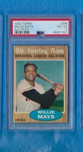 WILLIE MAYS 1962 TOPPS #395 WILLIE MAYS ALL STAR PSA 4 NEW SLAB GIANTS HOF ! ! - Picture 1 of 2