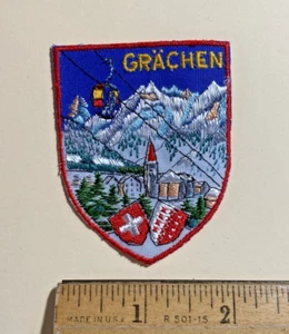 Distintivo toppa ricamato souvenir svizzero Grachen Grächen Vallese Svizzera - Foto 1 di 3
