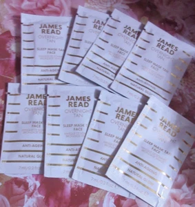8X James Read Overnight Tan Sleep Face Natural Glow Mask 7mL x 8 Trial Packette - Picture 1 of 3