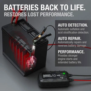 Noco Genius 10 6V &12V 10A Battery Charger & Maintainer1 - Picture 1 of 3
