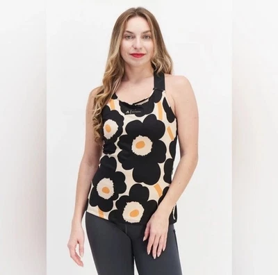 Adidas Marimekko Womens Medium Tank Top Primeblue Fit Training Y Back Floral - Image 1 of 4