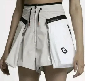 Women's Nike Lab ACG Cargo Shorts in Lt. Gray/White/Black Medium AJ0986-092 - Picture 1 of 14