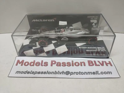 McLaren MP4-29 Button  Malaysian GP 2014 1/43 Minichamps - Photo 1/4