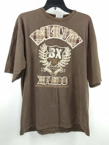 Bklyn Xpress Erwachsene Herren Large braun Kurzarm Grafik T-Shirt mit Logo - Bild 1 von 3