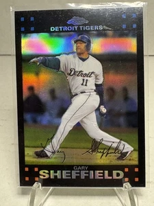 2007 Topps Chrome Refractor Gary Sheffield #198 SP Rare Tigers  - Bild 1 von 2