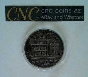 Licor en la parte delantera, póker en la parte posterior moneda de cobre enchapada en plata de 1 oz - Imagen 1 de 2