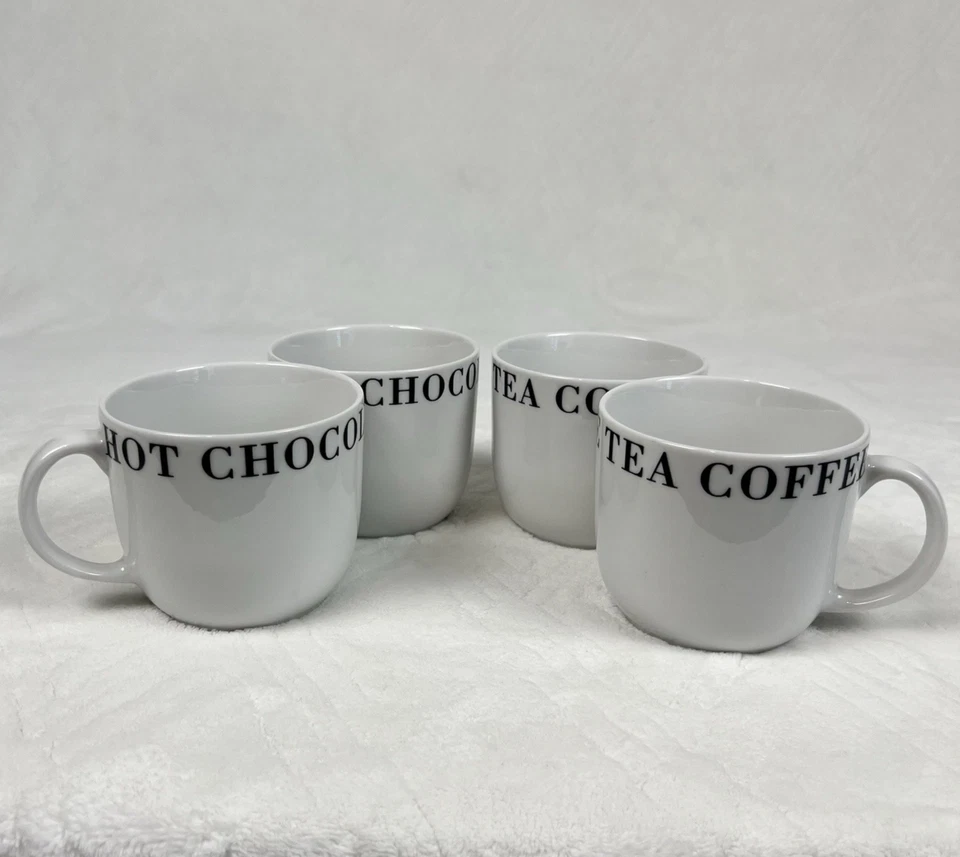 Juego de 4 tazas de café té chocolate caliente caja y barril  Foto 1 de 4