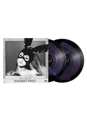 Ariana Grande Dangerous Woman Purple & Black Swirl Vinyl 2LP Brand New In Hand ! - Imagem 1 de 3
